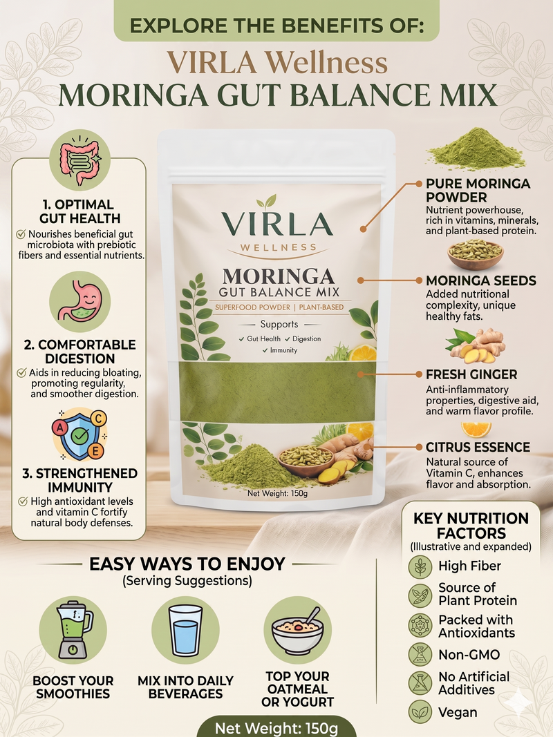 Virla Wellness Moringa Gut Balance Mix (150g)